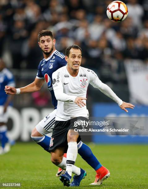 Rodriguinho of Corinthians of Brazil in action during the match against Milionarios for the Copa CONMEBOL Libertadores 2018 at Arena Corinthians...