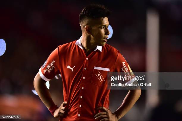 Maximiliano Mezza of Independiente looks on during a match between Independiente and Deportivo Lara as part of Copa CONMEBOL Libertadores 2018 at...