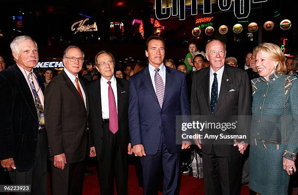 Media mogul Ted Turner, Senator Sam Nunn, United States Secretary of Defense William Perry, Governor Arnold Schwarzenegger, Secretary of State George...