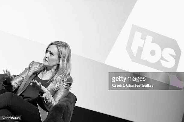 Executive Producer & Host Samantha Bee speaks onstage during 'Full Frontal with Samantha Bee' FYC Event Los Angeles at The WGA Theater on May 24,...