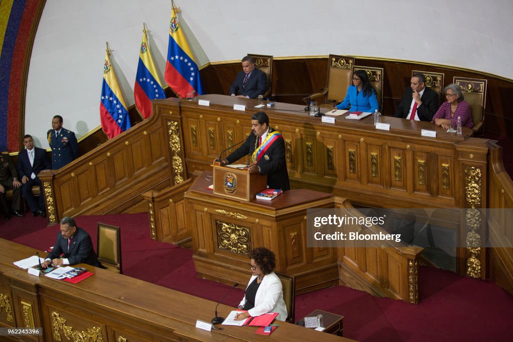 President Maduro Delivers Speech To The Constituent National Assembly Following Re-Election