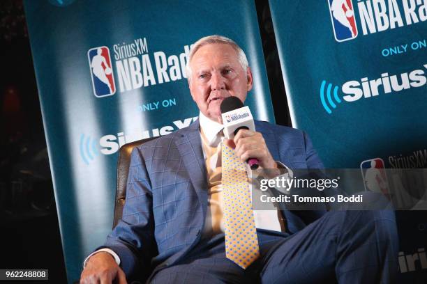 Jerry West attends the NBA Legend Jerry West Sits Down for SiriusXM Town Hall at the L.A. Forum, hosted by James Worthy at The Forum on May 24, 2018...