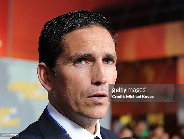 Actor James Caviezel arrives at the Los Angeles Premiere of the documentary "Nuclear Tipping Point" at AMC CityWalk Cinemas at Universal Studios...