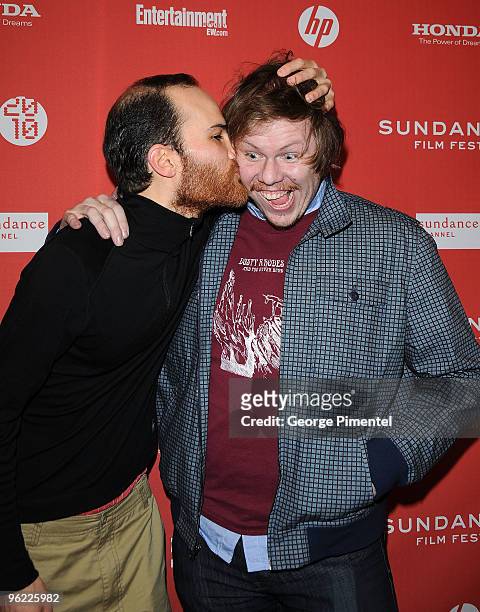 Actors Andrew Dickler and Ben York Jones attend a screening of "Douchebag" at Eccles Center Theatre during the 2010 Sundance Film Festival on January...