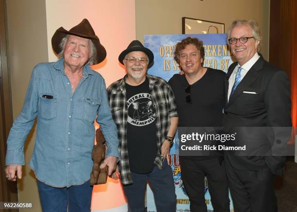 Singer-songwriter Billy Joe Shaver, Gary Nicholson, Shawn Camp and Director and CEO of the Country Music Hall of Fame and Museum Kyle Young attend...