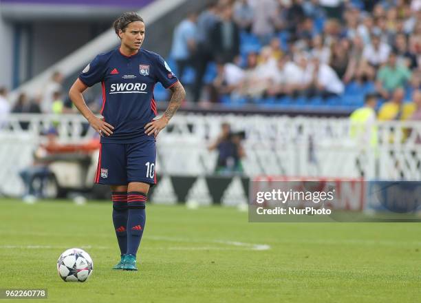 Dzsenifer Marozsan of Olympique Lyonnais in action during the UEFA Women's Champions League final match between VfL Wolfsburg and Olympique Lyonnais...