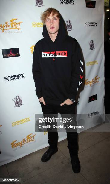 Internet personality Logan Paul attends the premiere of Comedy Dynamics' "The Fury of the Fist and the Golden Fleece" at Laemmle's Music Hall 3 on...