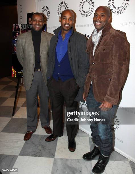 Kenard Gibbs, Anthony Maddox and Peter Griffith attend the VH1 Rock Docs screening of "Soul Train The Hippest Trip In America" at The Paley Center...