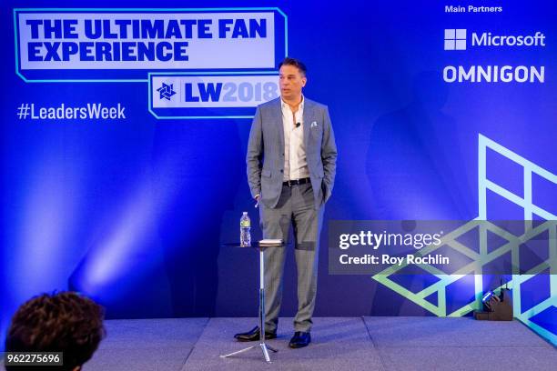 Pete Radovich on stage during the Leaders Ultimate Fan Experience confrence at the Microsoft New York office on May 24, 2018 in New York City.