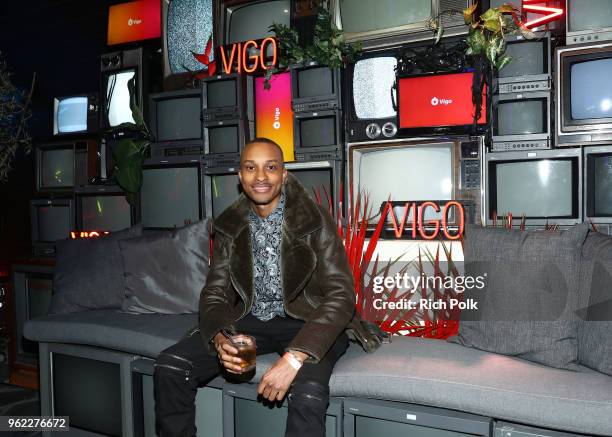 Rashaad Dunn attends the Vigo Video Launch Party at Le Jardin on May 24, 2018 in Hollywood, California.