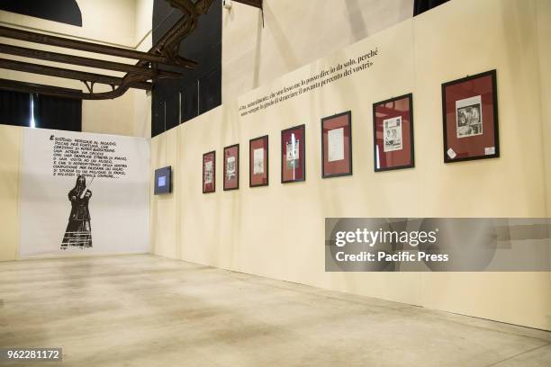 Press preview of the exhibition "Andrea Pazienza, thirty years without", in memory of the Italian cartoonist Andrea Pazienza, at the "Mattatoio"...