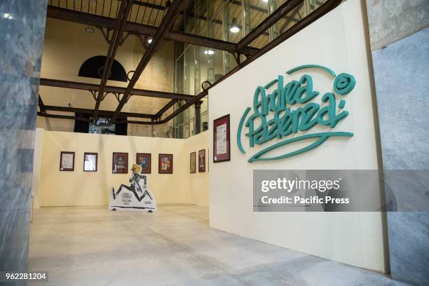 Press preview of the exhibition "Andrea Pazienza, thirty years without", in memory of the Italian cartoonist Andrea Pazienza, at the "Mattatoio"...