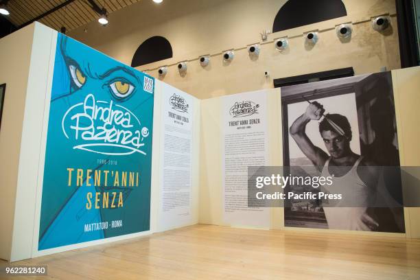 Press preview of the exhibition "Andrea Pazienza, thirty years without", in memory of the Italian cartoonist Andrea Pazienza, at the "Mattatoio"...