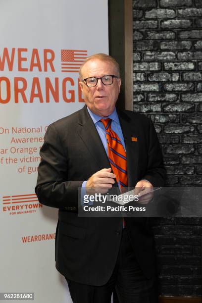 John Feinblatt speaks at the launching of 2018 Wear Orange Campaign to End Gun Violence at Helmsley Building.