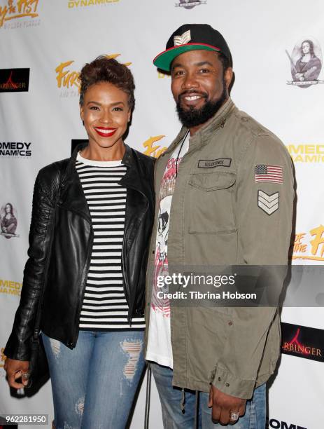 Gillian Iliana Waters and Michael Jai White attend the premiere of 'The Fury Of The Fist And The Golden Fleece' at Laemmle's Music Hall 3 on May 24,...