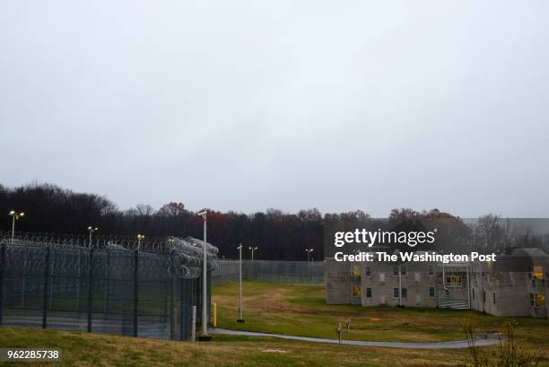 The grounds at the men's prison, Maryland Correctional Institution-Jessup are pictured. Goucher College, a private college in Baltimore, has...