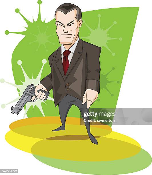 hitman - gangster stock illustrations