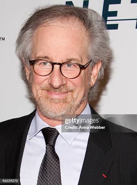 Director Steven Spielberg attends An Unforgettable Evening Benefitting EIF's Women's Cancer Fund at Beverly Wilshire Four Seasons Hotel on January...