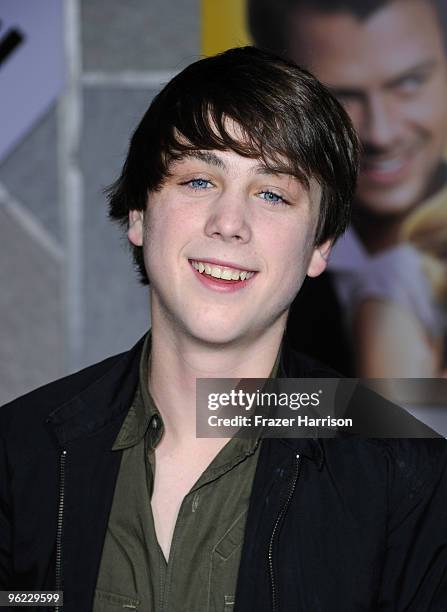 Actor Sterling Beaumon arrives at the Premiere of Touchstone Pictures' "When in Rome" at the El Capitan Theatre on January 27, 2010 in Hollywood,...