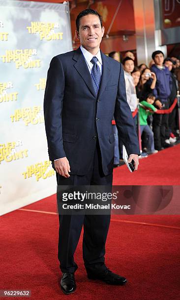 Actor James Caviezel arrives at the Los Angeles Premiere of the documentary "Nuclear Tipping Point" at AMC CityWalk Cinemas at Universal Studios...