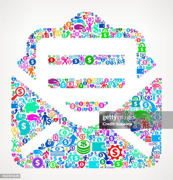 letter money vector icon pattern - stack envelopes stock illustrations
