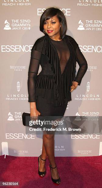 Actress Taraji P. Henson attends the ESSENCE Black Women in Music event at the Sunset Tower Hotel on January 27, 2010 in West Hollywood, California.