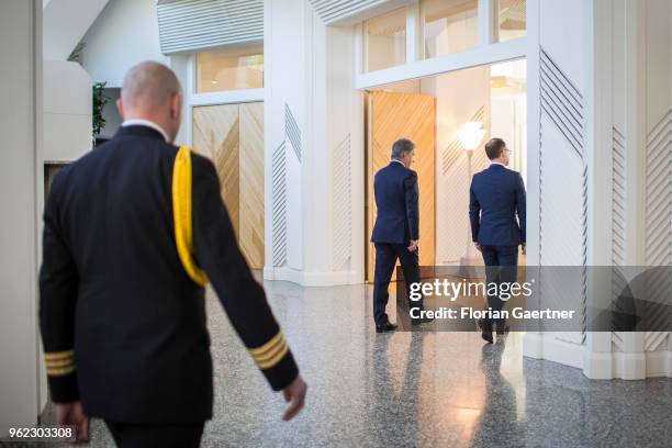 German Foreign Minister Heiko Maas meets Sauli Niinistoe , President of Finland, on May 25, 2018 in Helsinki, Finland. Maas travels to Finland for...