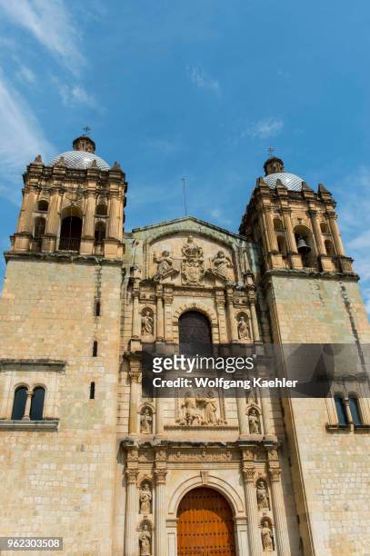The Baroque ecclesiastical Church of Santo Domingo de Guzman in the city of Oaxaca de Juarez, Oaxaca, Mexico.