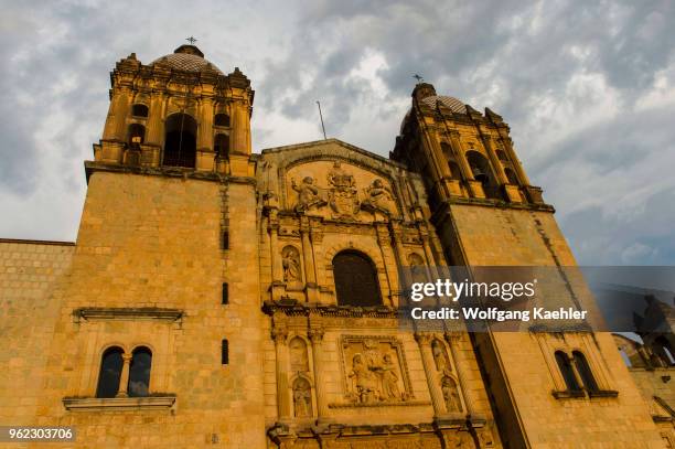 The Baroque ecclesiastical Church of Santo Domingo de Guzman in the city of Oaxaca de Juarez, Oaxaca, Mexico.