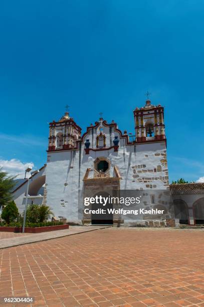 The Preciosa Sangre de Cristo Church in Teotitlan del Valle, a small town in the Valles Centrales Region near Oaxaca, southern Mexico, is the main...