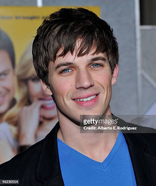 Actor Matt Lanter arrives at the world premiere of Touchstone Pictures' "When in Rome" held at the El Capitan Theater on January 27, 2010 in Los...