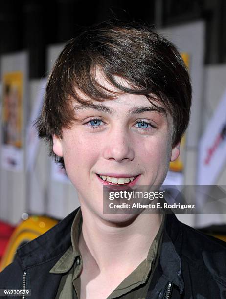 Actor Sterling Beaumon arrives at the world premiere of Touchstone Pictures' "When in Rome" held at the El Capitan Theater on January 27, 2010 in Los...