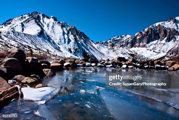 convict lake revisited - mammoth lakes stock pictures, royalty-free photos & images
