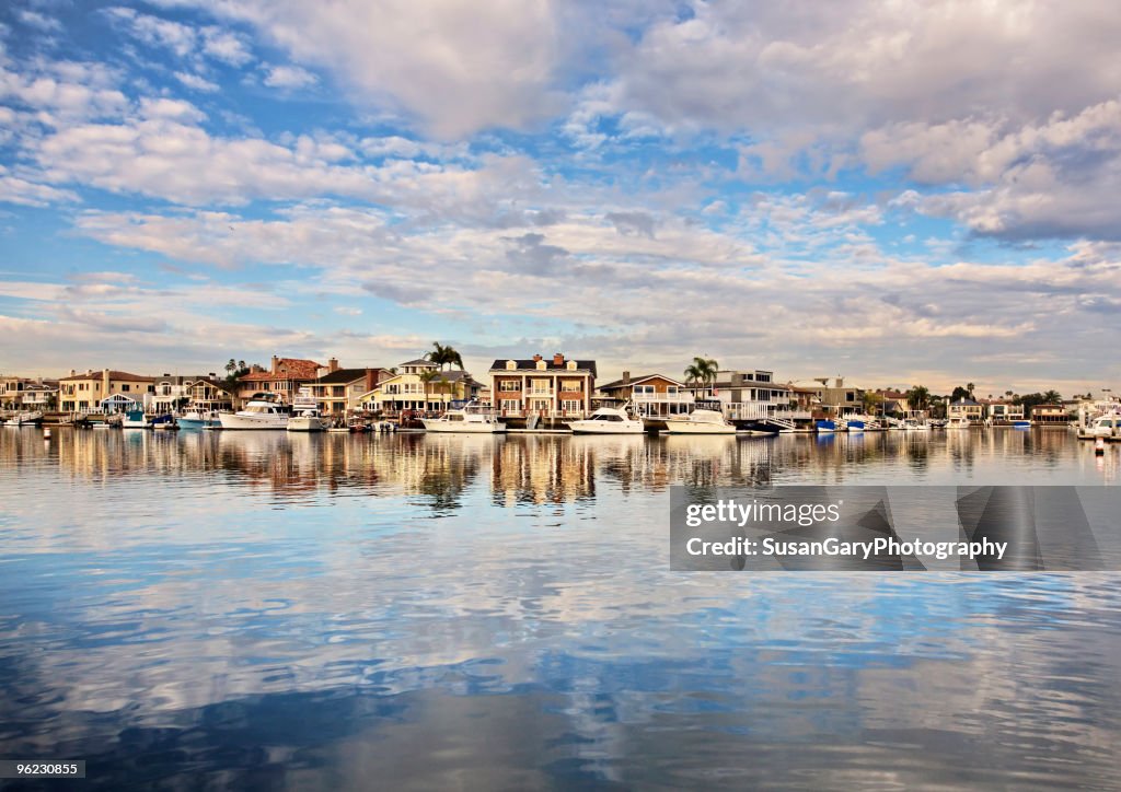 Wide Angle View of Huntington Harbor