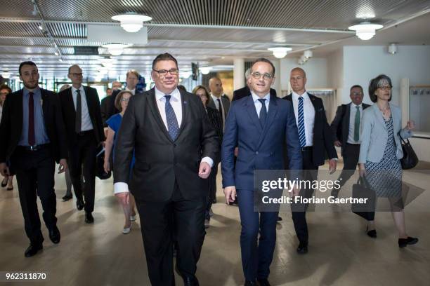 German Foreign Minister Heiko Maas meets Timo Soini , Foreign Minister of Finland, on May 25, 2018 in Helsinki, Finland. Maas is visiting Finland for...