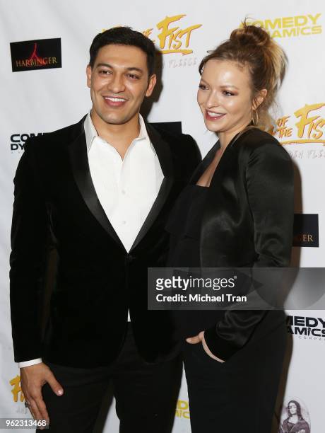 Alexander Wraith and Francesca Eastwood attend the Los Angeles premiere of Comedy Dynamics' "The Fury Of The Fist And The Golden Fleece" held at...