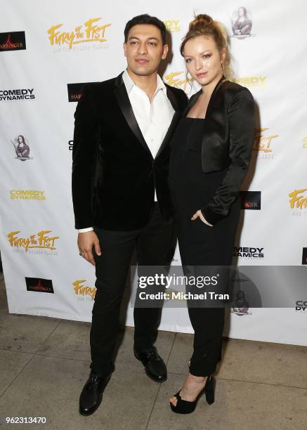 Alexander Wraith and Francesca Eastwood attend the Los Angeles premiere of Comedy Dynamics' "The Fury Of The Fist And The Golden Fleece" held at...