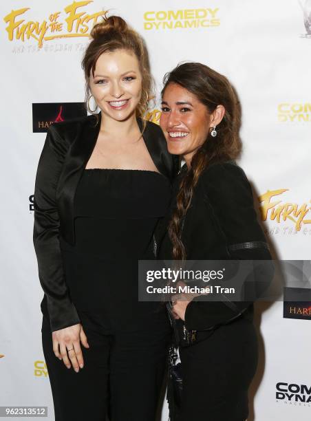 Francesca Eastwood and Q'orianka Kilcher attend the Los Angeles premiere of Comedy Dynamics' "The Fury Of The Fist And The Golden Fleece" held at...