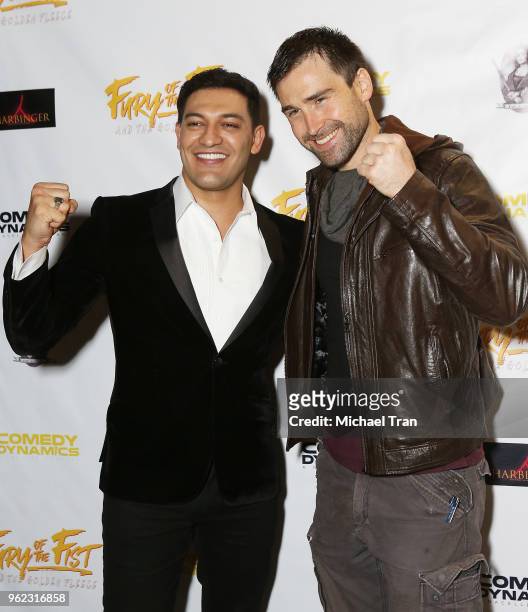 Alexander Wraith and Sean Stone attend the Los Angeles premiere of Comedy Dynamics' "The Fury Of The Fist And The Golden Fleece" held at Laemmle's...