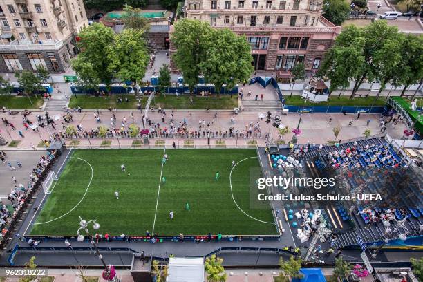 General view of the adidas Young Champions Tournament at the Champions Festival ahead of the UEFA Champions League final between Real Madrid and...