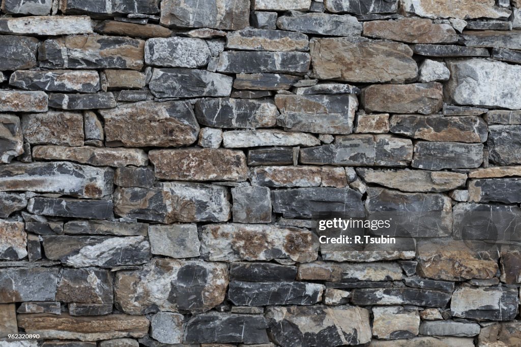 Wall of stones as a texture for background