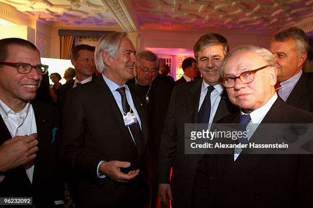 Jonathan Newhouse , Chairman Conde Nast International Inc. Attends with Roland Berger , Josef Ackermann , CEO of Deutsche Bank AG, Publisher Hubert...