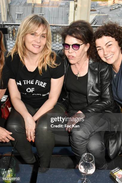 Actress Emmanuelle Seigner, singer Dani and Tina Sportolaro attend Tribute To Hubert Boukobza : Boss of Les Bains Douches Club during the Nineties At...