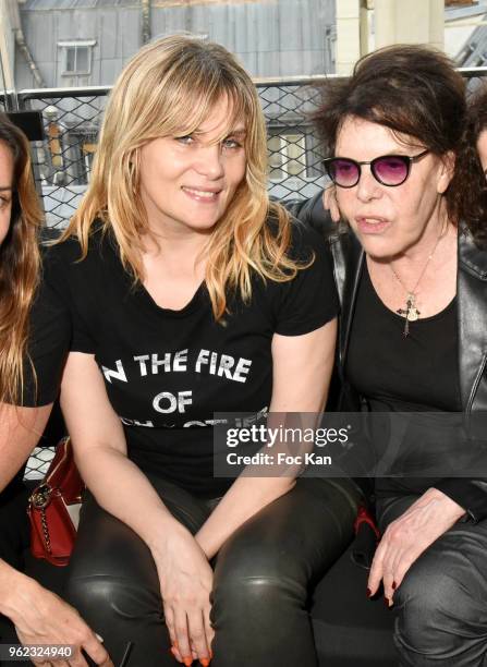 Actress Emmanuelle Seigner and singer Dani attend Tribute To Hubert Boukobza : Boss of Les Bains Douches Club during the Nineties At the Montana on...