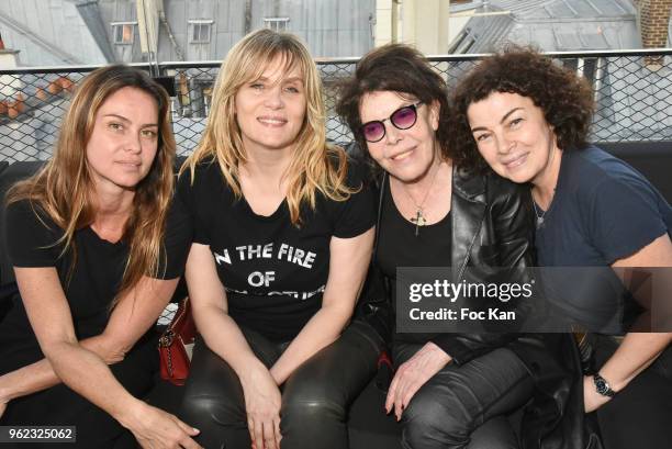 Agathe de la Fontaine, actress Emmanuelle Seigner, singer Dani and Tina Sportolaro attend Tribute To Hubert Boukobza : Boss of Les Bains Douches Club...