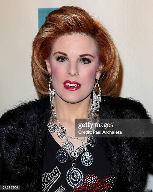 Actress Kat Kramer arrives at The Recording Academy's 3rd Annual "Catch A Fire" Honoring Chris Blackwell at The Village Recording Studios on January...