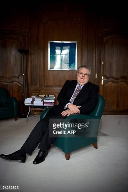 The new President of the French National Center of Scientific Research Alain Fuchs, poses on January 28, 2010 in his office in Paris. Alain Fuchs has...