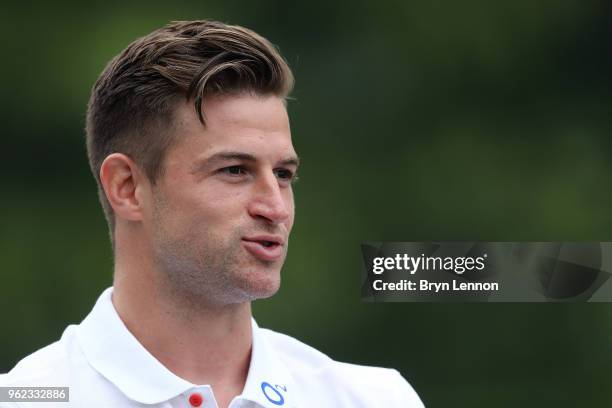 Henry Trinder attends an England Media Access day at Pennyhill Park on May 25, 2018 in Bagshot, England.