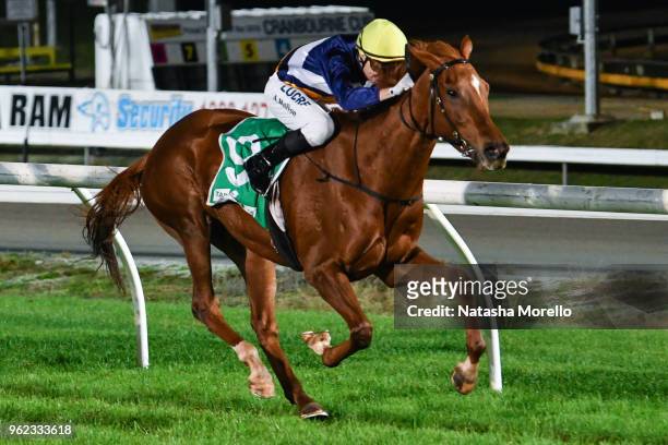 Linguist ridden by Andrew Mallyon wins the Mercedes-Benz Mornington Mile Series Final at Cranbourne Racecourse on May 25, 2018 in Cranbourne,...