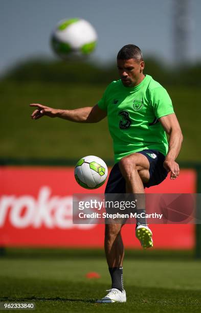 Dublin , Ireland - 25 May 2018; Jonathan Walters during a Republic of Ireland squad training session at the FAI National Training Centre in...
